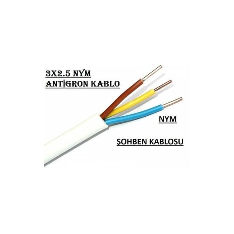 YVV 4x6mm² Kablo 50m Rulo Topraklı 2